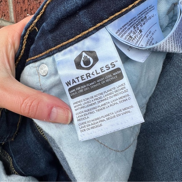 Levi’s Dark Navy Blue Denim Straight Leg Jeans - Picture 2 of 4